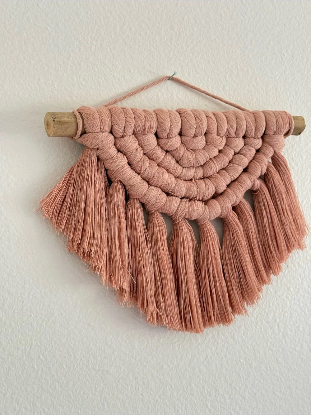 Boho style macrame wall hanging